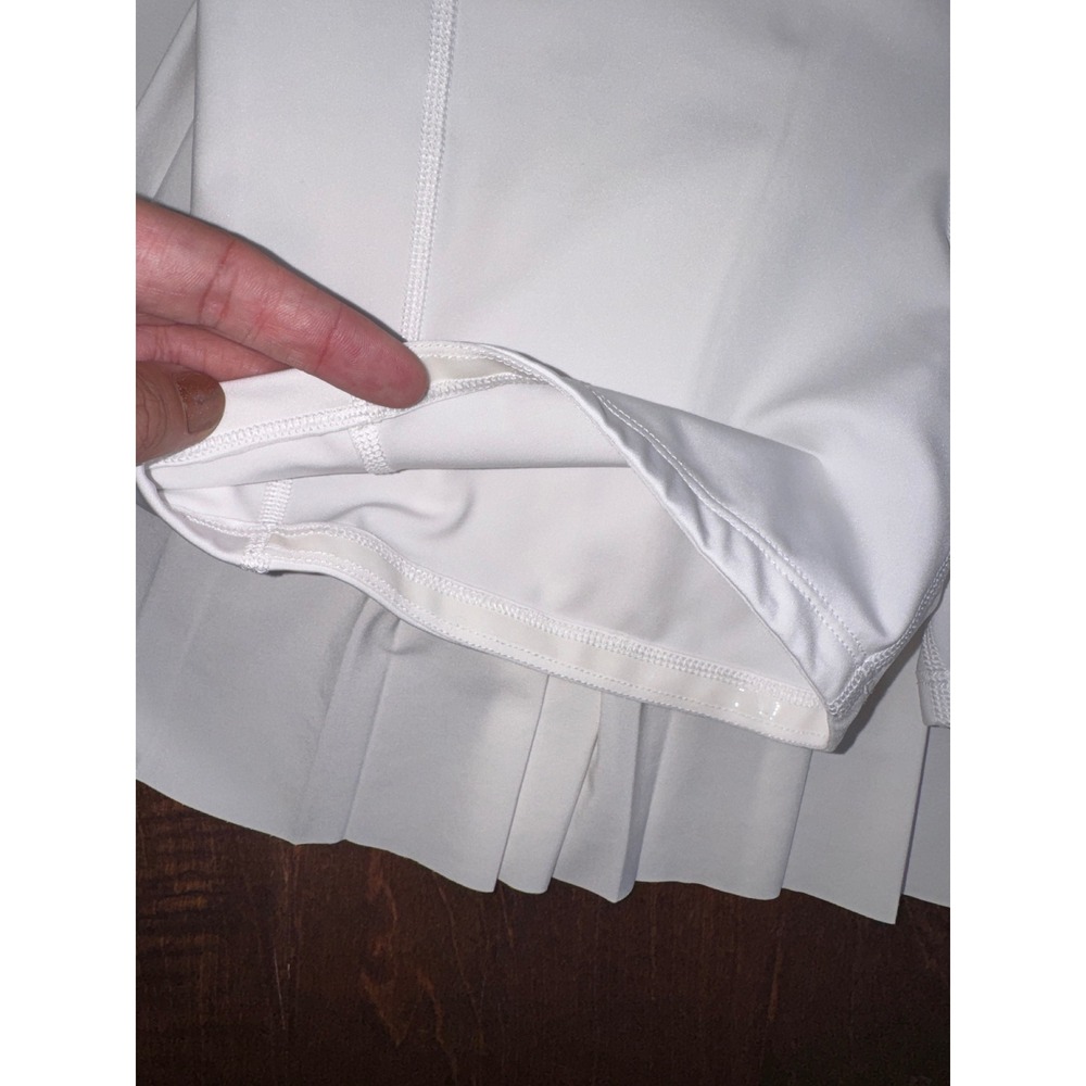 Athleta Elevate Skort White Pleated Skirt XS Pockets Zippered Back - Picture 4 of 7